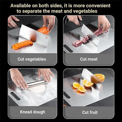 Titanium Cutting Board, Stainless Steel Food Grade Cutting Board, Titanium Cutting Board for Kitchen, 14 * 10 Inch, Meat, Fruit, Vegetable Cutting Boards (14 X 10 Inch)