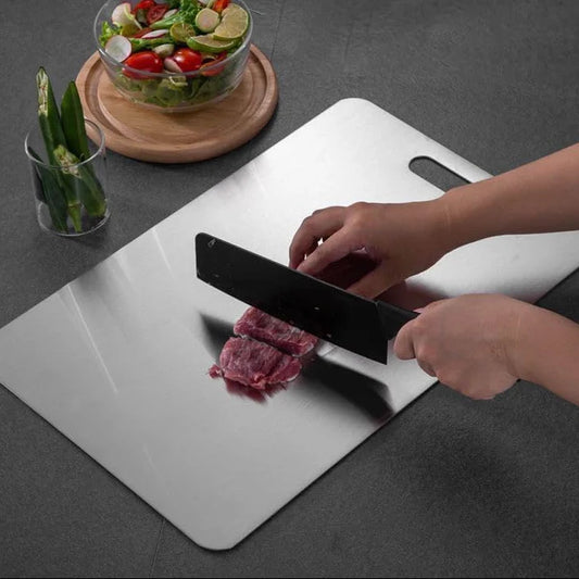 Titanium Cutting Board, Stainless Steel Food Grade Cutting Board, Titanium Cutting Board for Kitchen, 14 * 10 Inch, Meat, Fruit, Vegetable Cutting Boards (14 X 10 Inch)